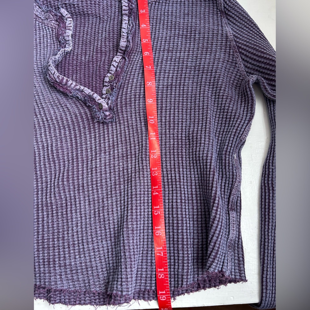 Free People Purple Waffle Knit Top - Picture 5 of 8